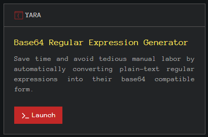 Base64 Regular Expression Generator Screenshot