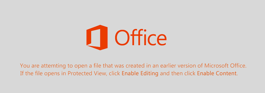 MS Office enable editing notification