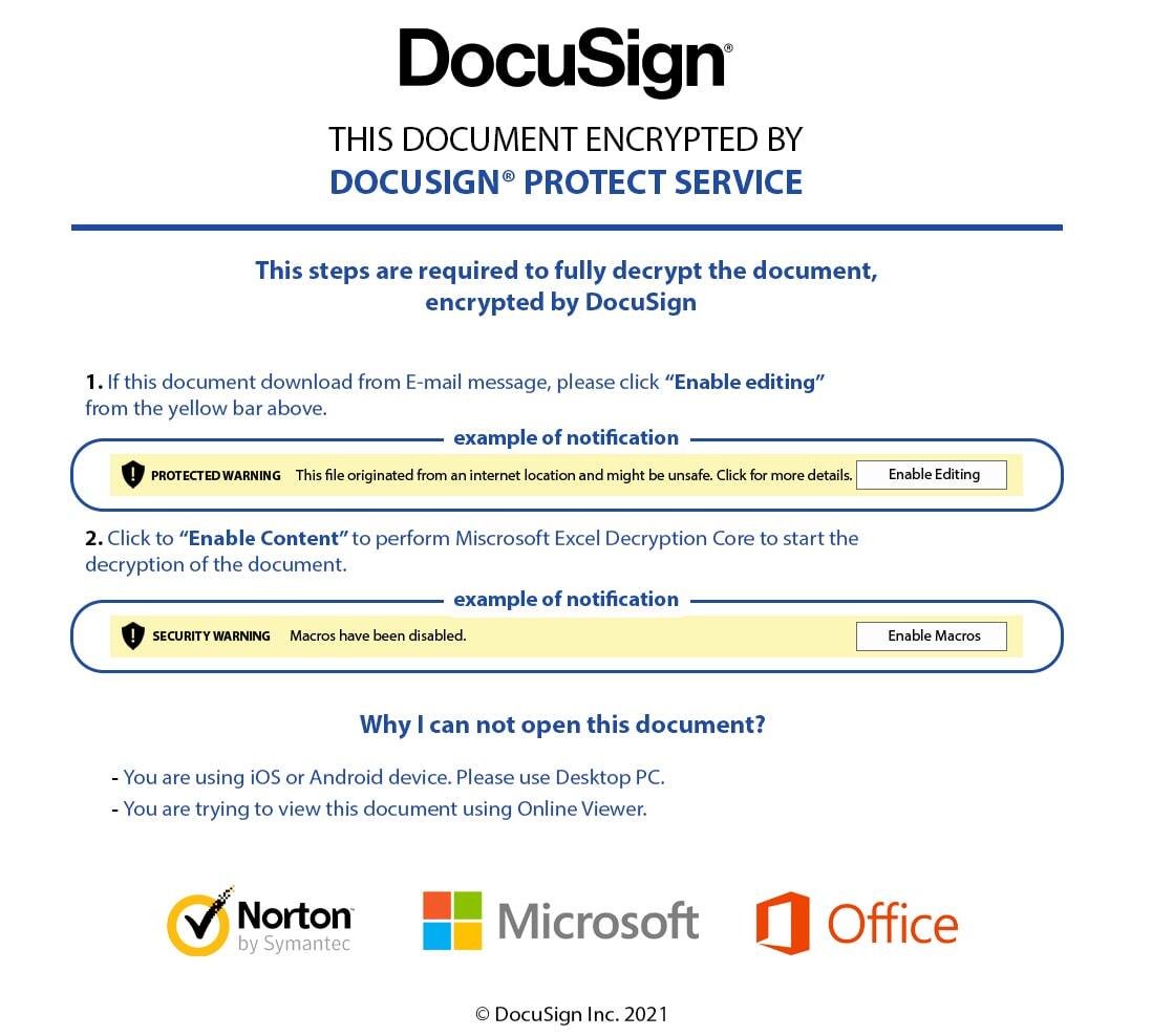 docusign protected lure