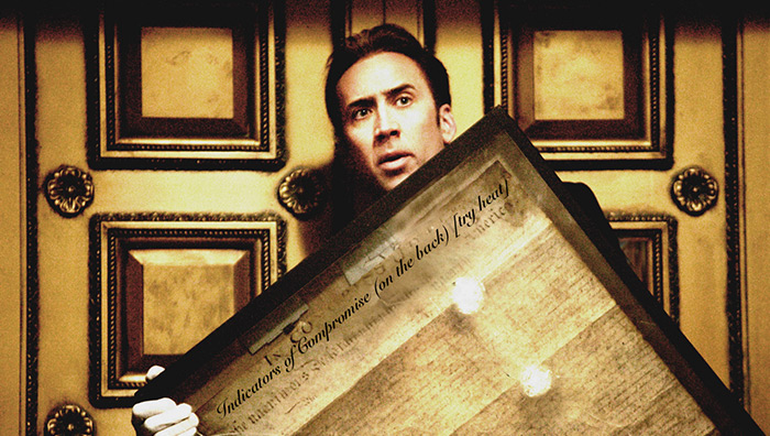 Nick Cage in National Treasure